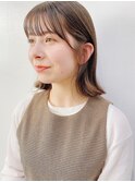 ナチュラルな切りっぱなしボブ