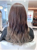 【AMAZING HAIR美沢店/溝手】ベージュ系バイカラー×ロング