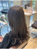 グレージュ×ロング