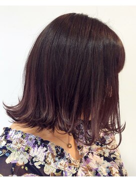 スタジオフォーエイチ(STUDIO 4H) 外ハネボブ/切りっぱなしボブ/ラベンダーアッシュ/ボブ