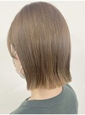 京都　河原町　ハイトーンボブ　ミルクティーベージュカラー
