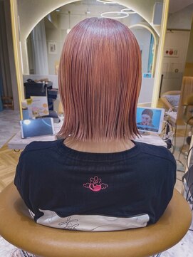 ロンドプランタン 恵比寿(Lond Printemps) 切りっぱなしボブ×ピンク