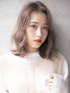 ラミ(L'ami) 愛されミディアムヘア ☆ 透明感ラベンダーベージュ