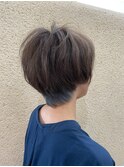 アッシュインナースモークブルーショートボブ