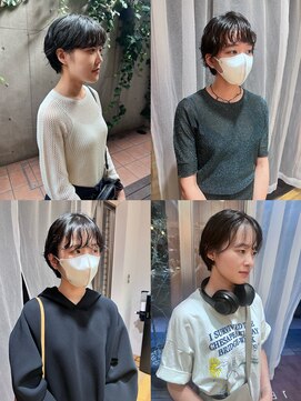 ジェノ(JENO by apish) ショートのパーマ特集♪グレージュカラー!斜めバング!