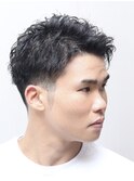 メンズビジネスツーブロックツイストスパイラルパーマ髪質改善