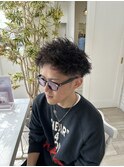 【ツイストパーマ×アップバングショート】
