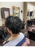 波巻きパーマ