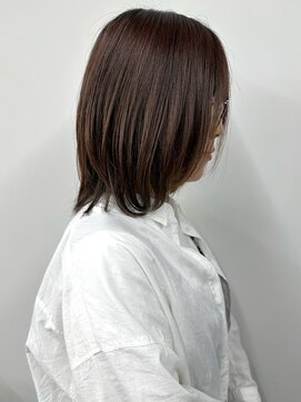 モリオ(morio) *ラフ柔らかボブ黒髪ミディアムロングウルフ前髪あり30代40代