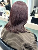 イロウ 天神大名店(IROW)&nbsp;カシスレッド　透明感カラー　ブリーチなし　艶感【天神大名】