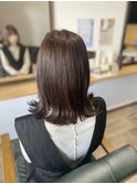 ショコラブラウン外はねスタイル
