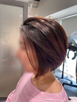 ブロッサム 保谷(Blossom)&nbsp;前髪なし大人レイヤーボブひし形前下がりショートボブクール系