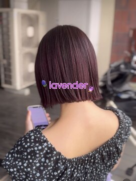 モレッティウィズリゴヘアー(Moretti with RIGO hair) ラベンダー　切りっぱなしボブ