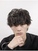 ラウンドマッシュウルフシャドウパーマルーズパーマ
