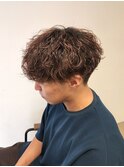 刈り上げマッシュ波巻きツイストスパイラルパーマ