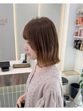 ロンドリゼル 札幌(Lond RiseL) オリーブグレー/前髪/ボブ/マロンベージュ/レイヤーカット/小顔