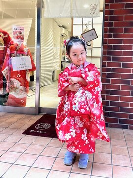 媛(en) 七五三★3歳被布着付けヘアーメイク
