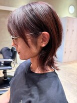 ナチュラル ヘアーデザイニング(Natural hair designing) 大人可愛いモードウルフ/バイオレットブラウンのレイヤーウルフ