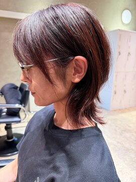 ナチュラル ヘアーデザイニング(Natural hair designing) 大人可愛いモードウルフ/バイオレットブラウンのレイヤーウルフ