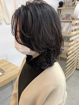 キューズ クラブ(cuz KLUB) 【cuzKLUB】レイヤーボブ×ワンカールウェーブ