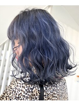 シエラ 心斎橋(CIERA.) CIERA.くすみブルー×ミックスウェーブ