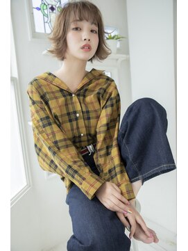 ナンバー デセオ 吉祥寺(N° deseo) 大人可愛い20代30代40代小顔ワンサイドショートボブ丸み前下がり