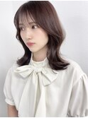 《sheer/大黒》#韓国風くびれヘア#おくれ毛#ラベンダーベージュ