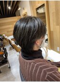 センターパート ハイライト