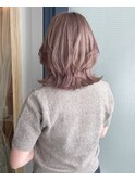 ウルフボブ_ミルクティアッシュ_冬カラー_くびれヘア