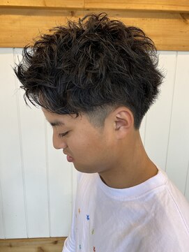 アメラボ 平針店(AmeLab) 【ショートパーマ】刈り上げ　アップバング　清潔感　無造作