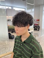 ムード 立川(MHOOD)&nbsp;ツイストスパイラルパーマツーブロックメンズマッシュ