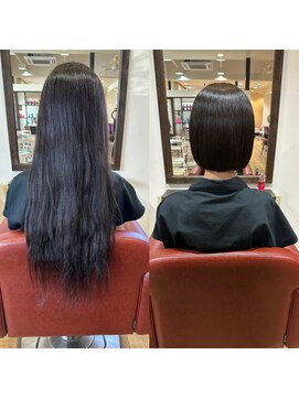 ウニレ バイ センス(unire by sense) 【地毛風ストレート】癖毛を改善してまとまるボブスタイルに！
