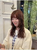 ブリーチなし暖色カラー