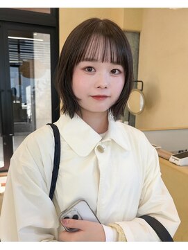 スニュウ(snuw) 似合わせカットボブ小顔カットグレージュミルクティ