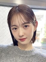 メゾンアクア 表参道(Maison ACQUA)&nbsp;＋切りっぱなしボブルフ/黒髪ネビージュ/小顔ワンレン/縮毛矯正