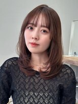 ノイカーム(noi Calm) 顔周りレイヤーカットグレージュカラーくびれボブベージュカラー