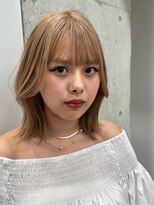 サンクプロジェクト(cinq PROJECT)&nbsp;韓国ヘア顔周りレイヤーミルクティーベージュグレージュカラー