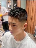 MEN’S HAIR/ブルーブラック/フェザーパーマ/ 柏
