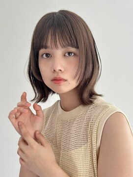 シエカ(CIECA.) 小顔/オリーブグレー/ココアベージュ/黒髪/レイヤー