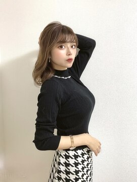 シェリー 仙台(Cherie) 透明感髪質改善カラー◎レイヤーミディ×くびれ小顔OLモテる人気