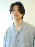 カット/センターパート/ダウンパーマ/池袋メンズカット