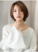 コーラルベージュブリーチなしくびれレイヤーボブTd4上尾30代