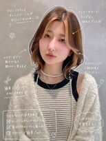 ロンドシェリ 仙台(Lond Cheri)&nbsp;レイヤーカットレイヤーボブくびれボブインナーカラー顔まわり