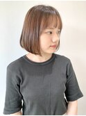 【FOLK】前髪ストレートでお手入れ簡単！小顔切りっぱなしボブ♪