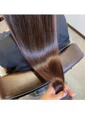 髪質改善トリートメント×レッドブラウン