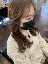 ルプラ カルム(le-pla Calme)&nbsp;韓国小顔カット×ミルクティカラー