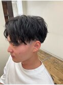 前下がりセンターパート