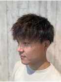 メンズパーマツイストスパイラルパーマ束感爽やかパーマ