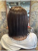 20代/外ハネボブ/ぱつっとボブ/インナーカラー/ナチュラルモード