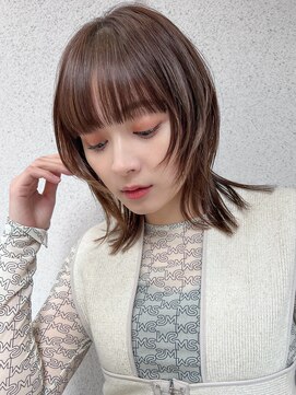 ミンクス渋谷スマートサロン(MINX shibuya smart salon) シアーカラー ショート 姫カット ダークアッシュ 魅力倍増カール